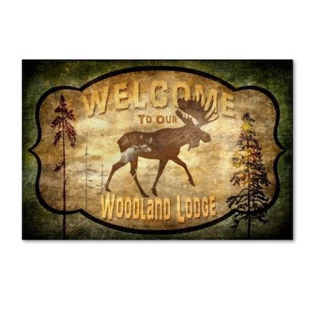 LightBoxJournal 'Welcome Lodge Moose' Canvas Art,22x32